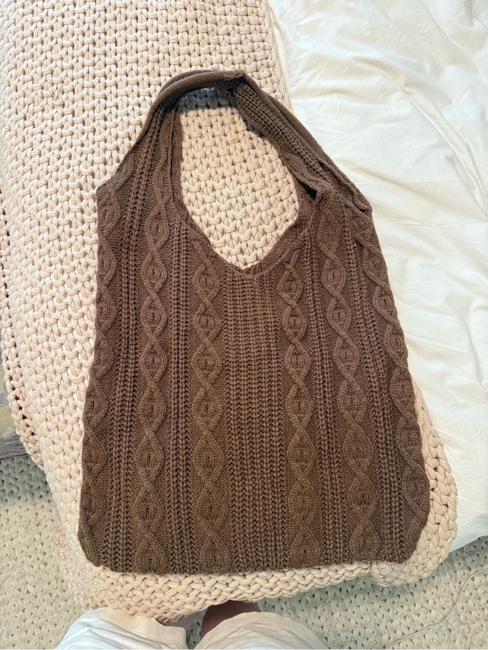 Cableknit sweater purse!